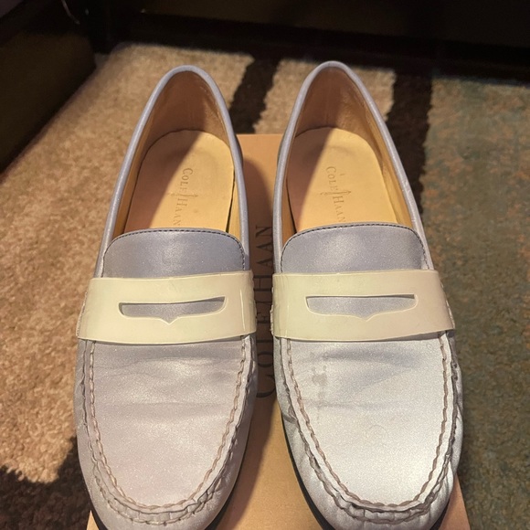 Reflective COLE HAAN Loafers White/Silver Monroe Penny Argento Reflect - Picture 5 of 8